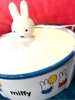 Miffy Ceramic Bunny  Casserole Dish - White & Blue